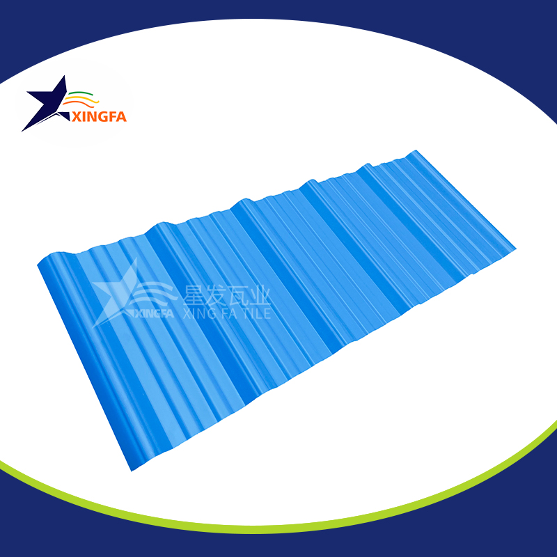 2.5mm加厚蓝色梯形pvc复合隔热瓦 适用于大型水产养殖业厂房房顶用 pvc材质塑料防火厂房瓦 PVC瓦汕头厂家出售